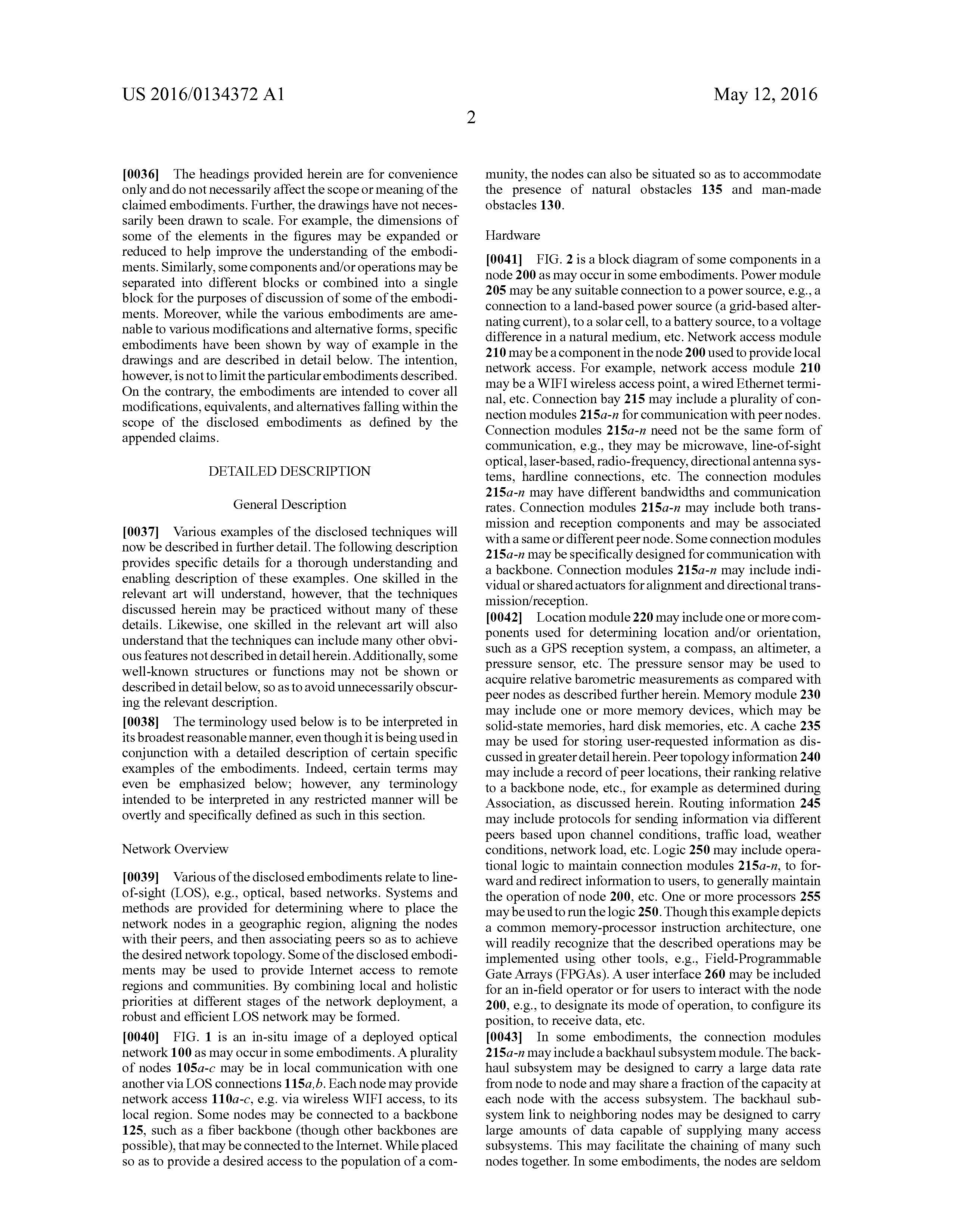 US20160134372A1 DEPLOYING LINE-OF-SIGHT COMMUNICATIONS NETWORKS